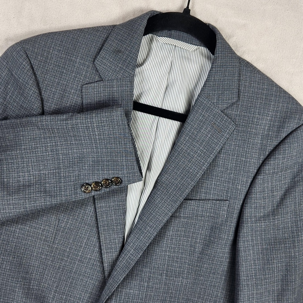 Todd Snyder Suit Jacket Mens 38R Gray Check Wool Made In Canada Sutton Fit